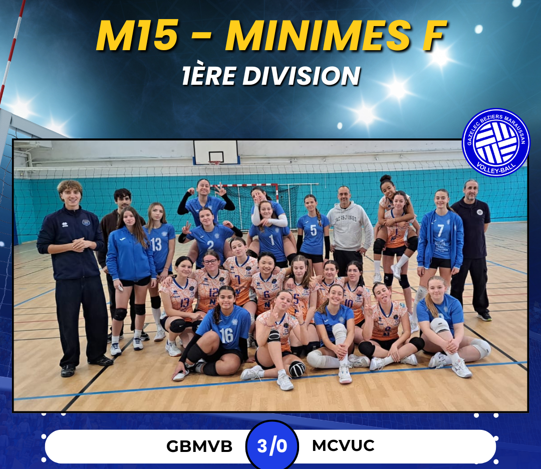 Victoire des Minimes Filles face à MCVUC
