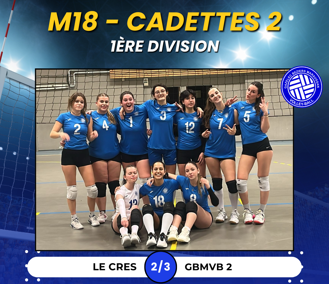 Victoire des cadettes 2 face à Le Crés
