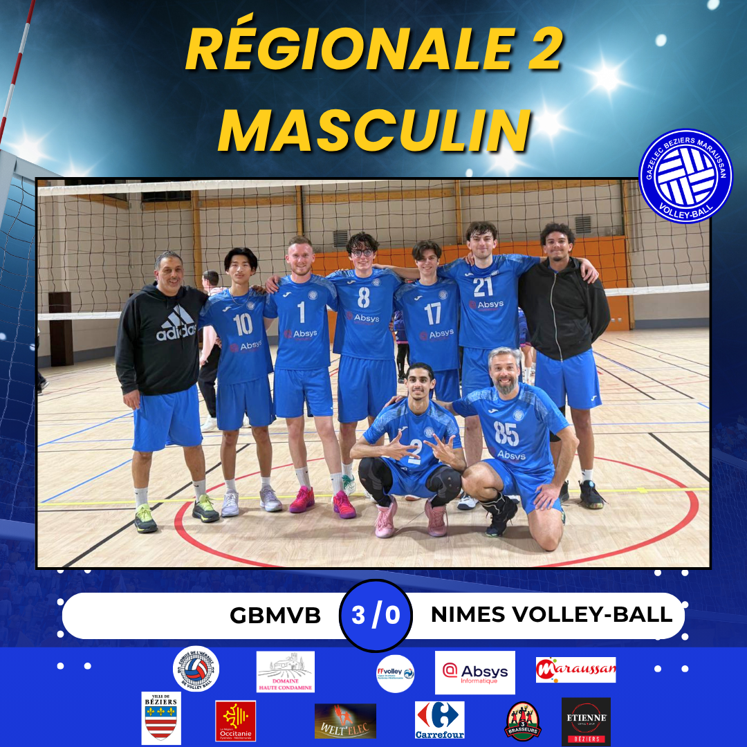 Victoire de la régional Masculin face a Nîmes